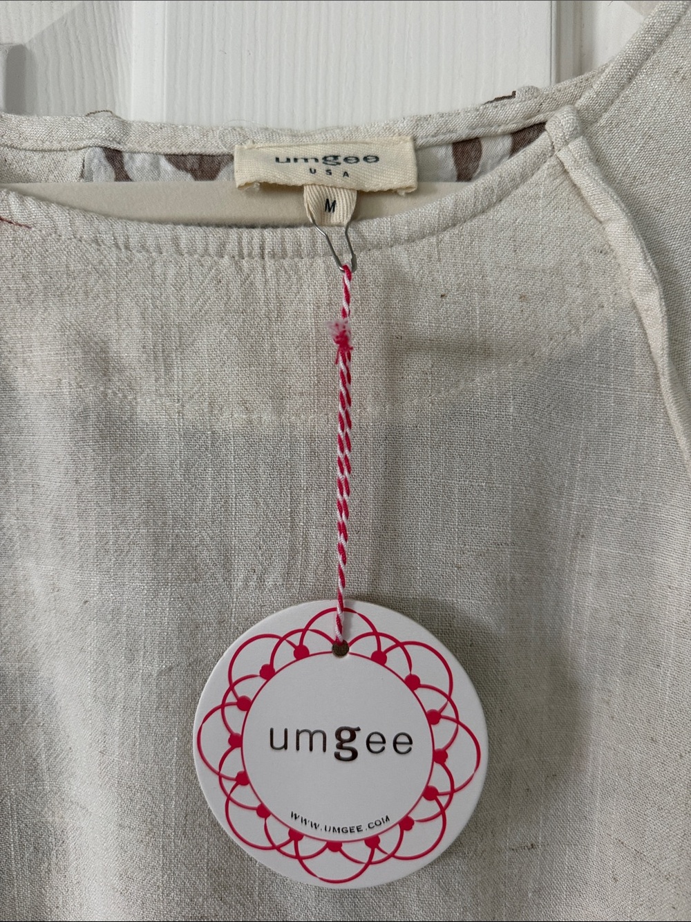 Umgee Cream Tunic with Brown LeopardAccent Panels - Picture 2 of 5